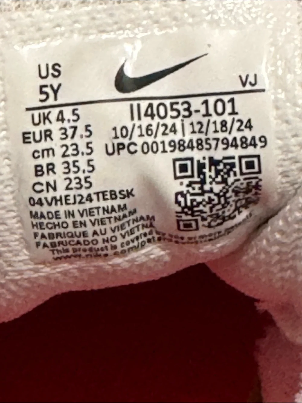 Nike Air Max 95 Recraft Candy Cane (GS) Sneakers II4053-101 Size 5Y Women’s 6.5 - Picture 11 of 11